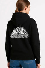 Kadın 3 İplik Pamuklu Kapüşonlu Hoodie Sweatshirt Nihilist Penguen Baskılı - Siyah