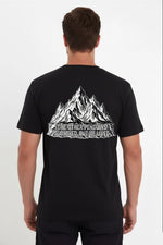 Erkek T-Shirt Nihilist Penguen Baskılı Bisiklet Yaka Kısa kol yazlık Tişört - Siyah