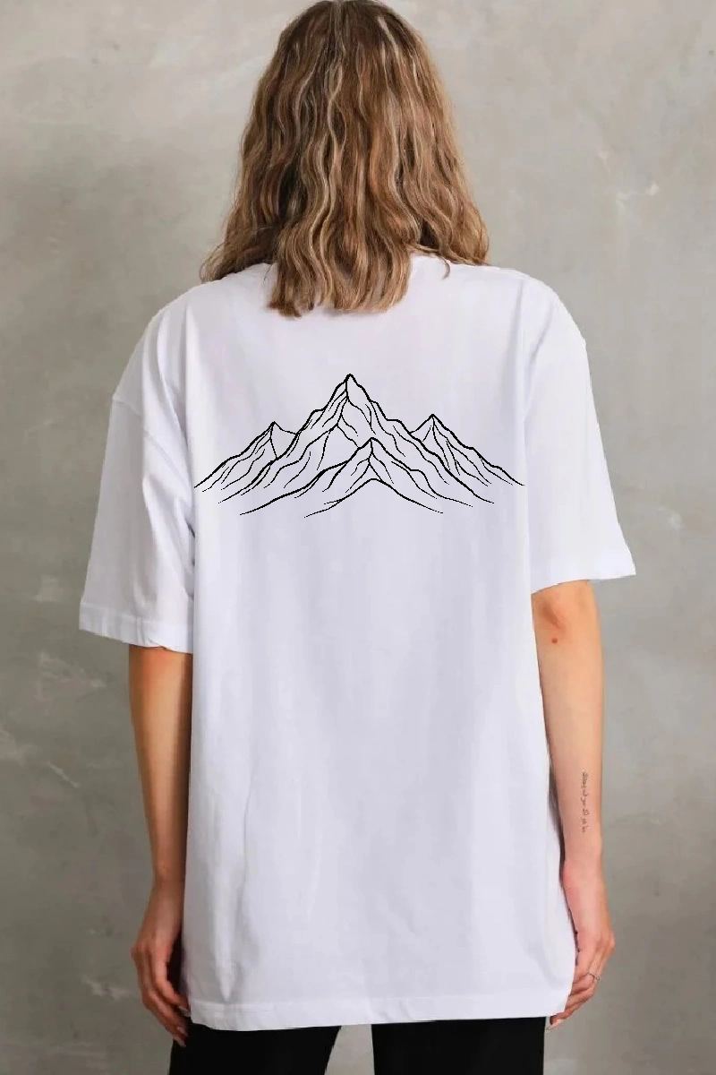 Kadın T-Shirt Nihilist Penguen Baskılı Bisiklet Yaka Kısa kol yazlık Tişört - Beyaz