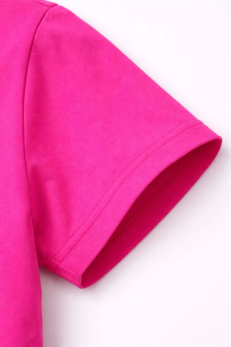 Genç Erkek Çocuk V Yaka Tişört Model - Pembe