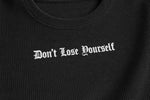 Erkek Wafıl Kumaş Tişört Regular Kalıp Bisiklet Yaka Baskılı T-Shirt - Siyah